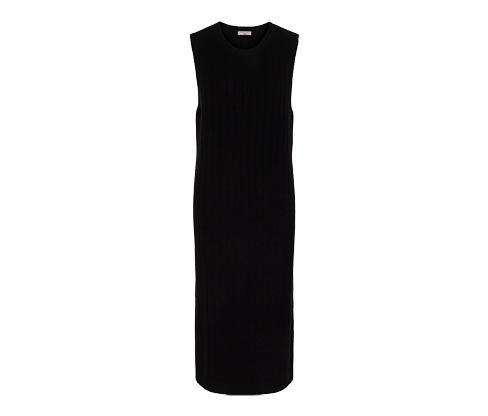 Tchibo - Geripptes Strickkleid - Damen - Gr. L - schwarz