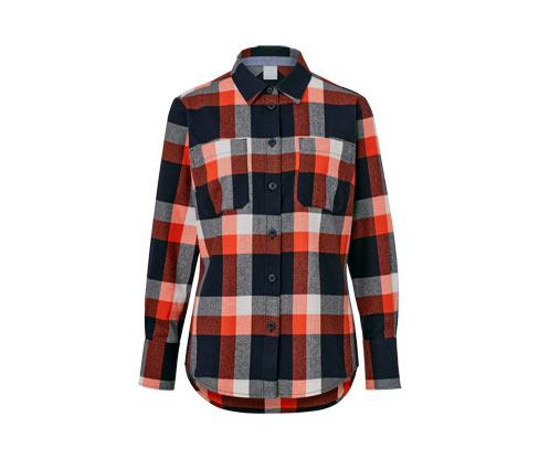 Tchibo - Karo-Bluse - Damen - Gr. 38 - dunkelblau/kariert