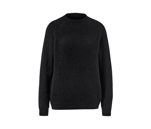Tchibo - Grobstrickpullover mit Stehkragen - Damen - Gr. S - schwarz
