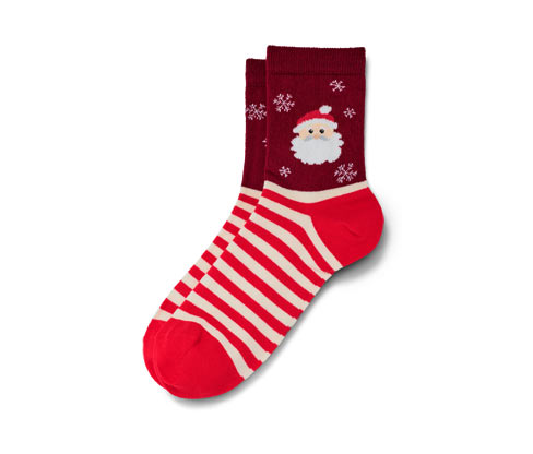 Tchibo - 1 Paar Weihnachtssocken - Herren - Gr. 27-30 - creme
