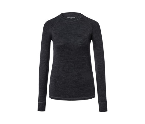 Tchibo - Funktionsshirt mit RWS-zertifizierter Wolle - Damen - Gr. S - anthrazit