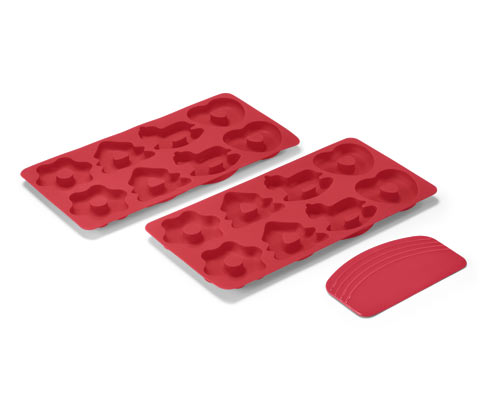 Tchibo - 2 Mini-Lebkuchen-Backmatten - rot