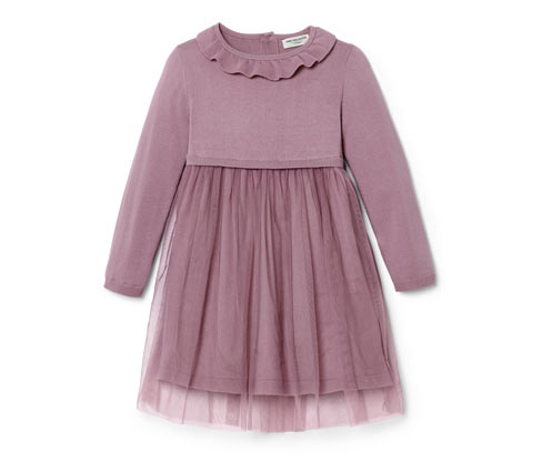 Tchibo - Kinder-Strickkleid - Mädchen - Gr. 86/92 - violett