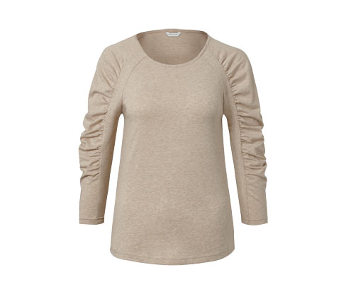Tchibo - Shirt mit 3/4-Arm - Damen - Gr. XL - beige