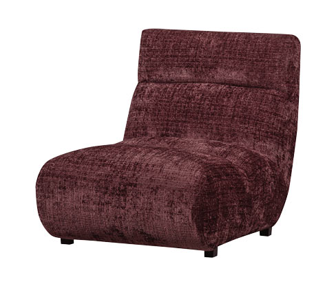 BePureHome Sessel »Observe« - 75x96x82cm - dunkellila - Polyester