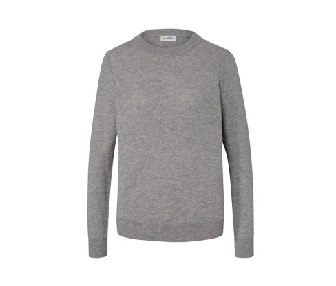Tchibo - Feinstrickpullover mit Cashmere - Damen - Gr. S - grau