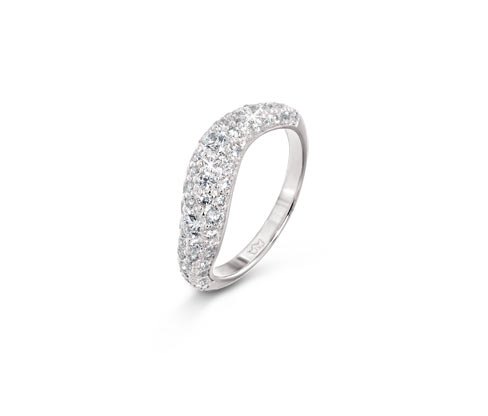 Tchibo - 925 Silber Ring Wave - Damen - Gr. 20 - silber