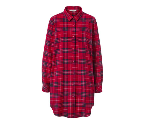 Tchibo - Flanell-Nachthemd - Damen - Gr. M - dunkelblau