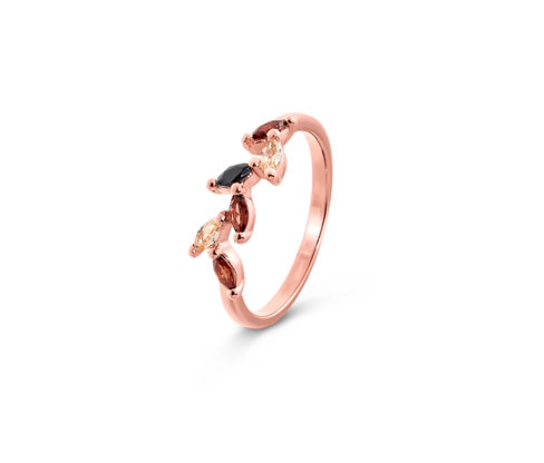Tchibo - 925 Silber Ring Olivenzweig - Damen - Gr. 19 - beige