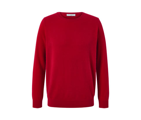 Tchibo - Cashmere-Pullover mit Rundhalsausschnitt - Herren - Gr. M - rot