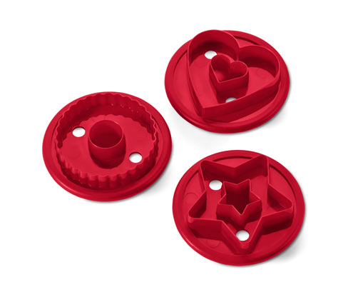 Tchibo - 3 Linzer-Plätzchen-Ausstecher - rot