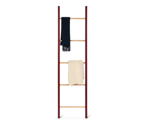 Tchibo - Dekoleiter mit roten Seitenelementen - 45x5x167,5cm - rot - Holz