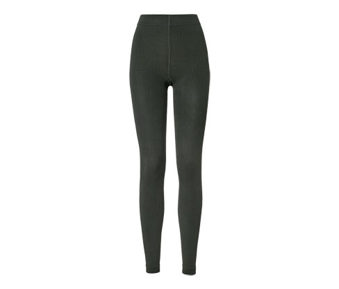 Tchibo - Gerippte Thermoleggings - Damen - Gr. S - khaki