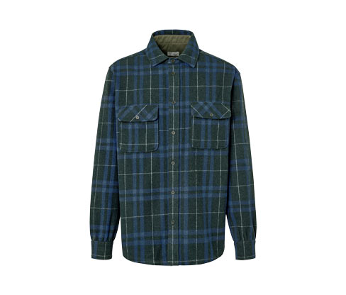 Tchibo - Flanell-Hemdjacke - Herren - Gr. M - blau/kariert