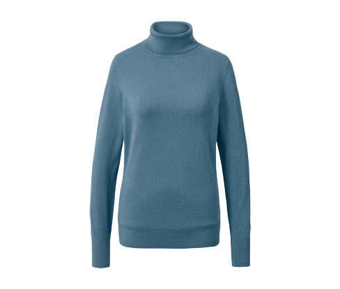 Tchibo - Feinstrick-Rollkragenpullover - Damen - Gr. XXL - blau