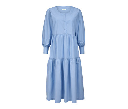 Tchibo - Popeline-Kleid - Damen - Gr. 38 - hellblau