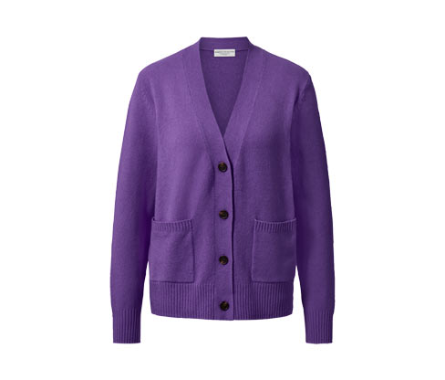 Tchibo - Strickjacke mit Wolle - Damen - Gr. XXL - lila