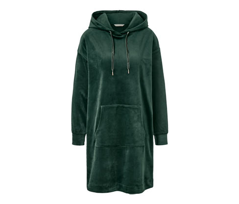 Tchibo - Nicki-Loungewear-Kleid - Damen - Gr. S - dunkelgrün