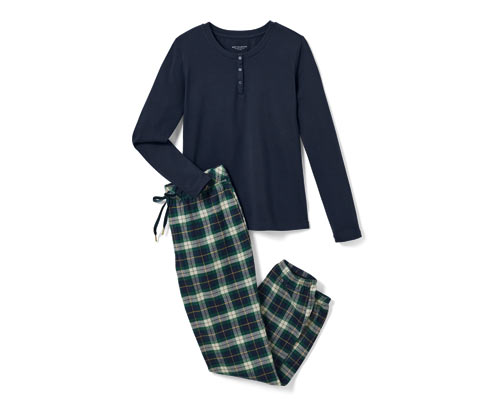 Tchibo - Flanell-Pyjama - Damen - Gr. XL - dunkelblau