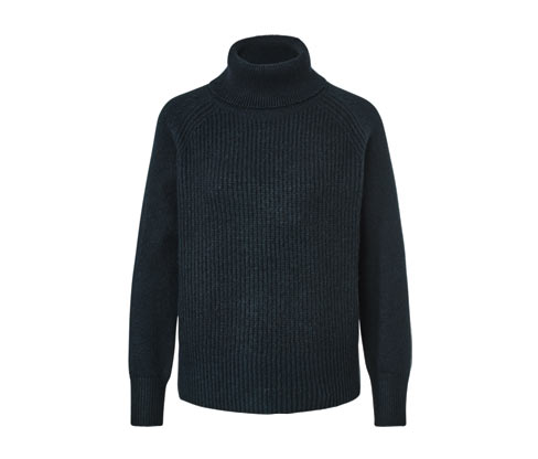 Tchibo - Grobstrickpullover mit Rollkragen - Damen - Gr. M - dunkelblau