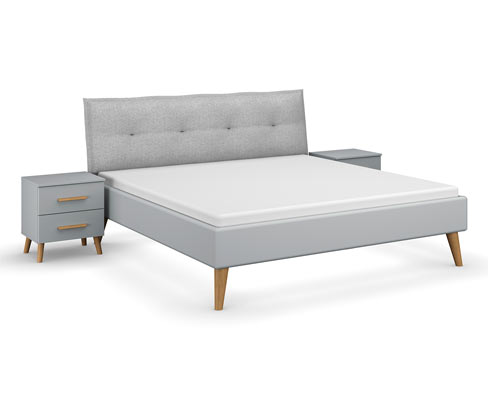rauch Bettanlage »Skandi« mit 2 Nachttischen - 288x219x109cm - braun - Holz