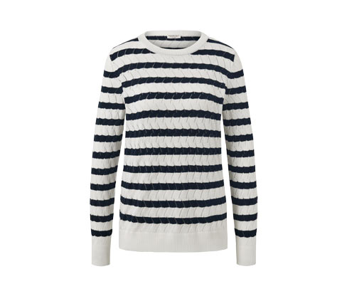 Tchibo - Gestreifter Strickpullover - Damen - Gr. XL - dunkelblau/gestreift