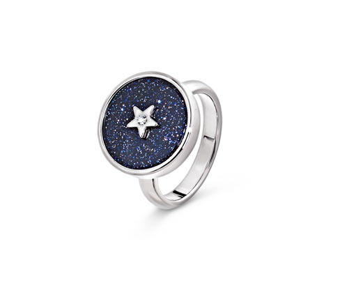 Tchibo - Ring Sternenhimmel - Damen - Gr. 19 - blau