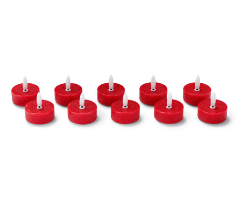 Tchibo - 10 LED-Echtwachs-Teelichter - rot