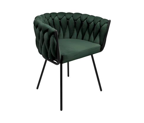 Eglo Stuhl »Manambolosy« - 63x54x106cm - schwarz - Polyester / Schaumstoff / Metall