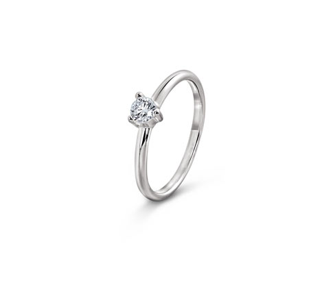 Tchibo - 925 Silber Ring Solitär - Damen - Gr. 19 - silber