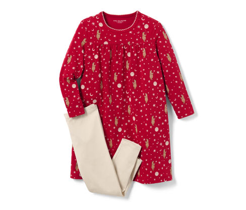 Tchibo - Kinder-Nachthemd mit Leggings - Mädchen - Gr. 98/104 - beige