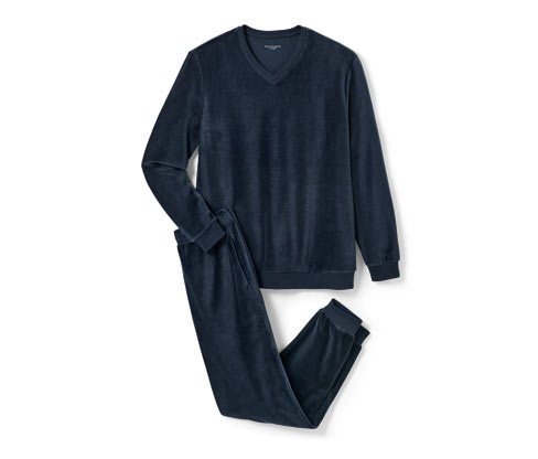 Tchibo - Nicki-Pyjama - Herren - Gr. L - dunkelblau