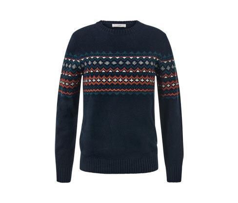 Tchibo - Strickpullover - Herren - Gr. L - creme/print