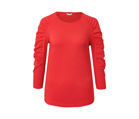 Tchibo - Shirt mit 3/4-Arm - Damen - Gr. L - rot