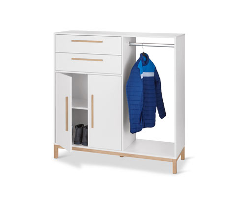 Tchibo - Kommode »Eklund« mit Ankleide - 120x42x122cm - braun - Holz / Eichenholz / Metall