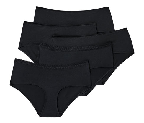 Tchibo - 5 Pantys - Damen - Gr. L - schwarz