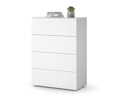 Tchibo - Kommode mit Schubladen - 80x40,5x112cm - weiß - Holz / Kunststoff