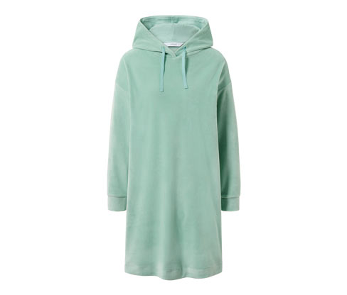 Tchibo - Nicki Loungewear-Kleid - Damen - Gr. S - grün