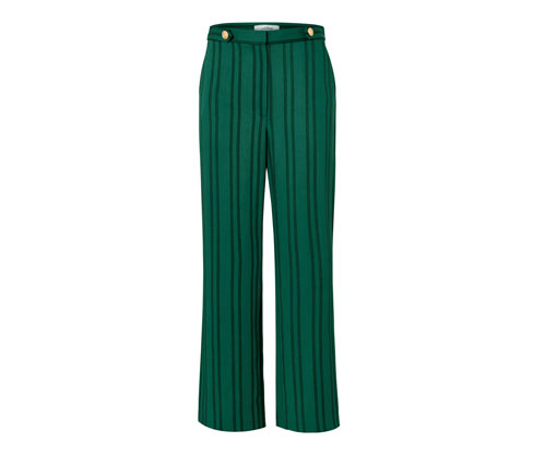 Tchibo - Gestreifte Hose - Damen - Gr. 40 - grün/gestreift