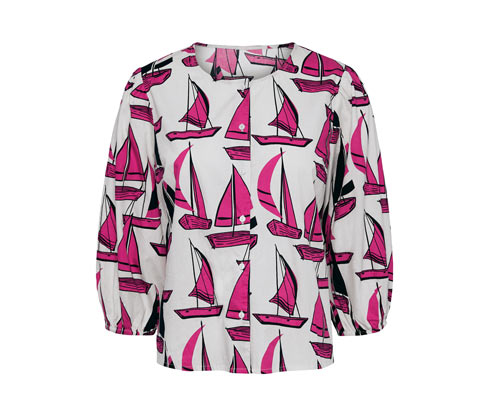 Tchibo - Bluse mit Print - Damen - Gr. 36 - weiß