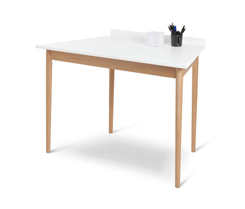 Tchibo - Schreibtisch in Trapezform - 120x70x76cm - braun - Holz / Eichenholz