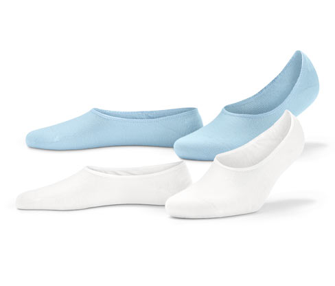 Tchibo - 2 Paar Sneaker-Füßlinge - Damen - Gr. 41-43 - hellblau