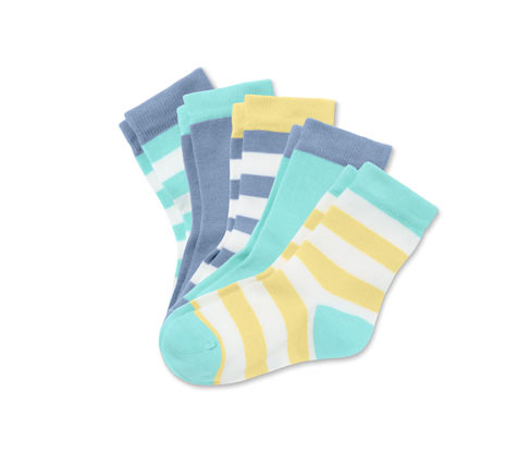 Tchibo - 5 Paar Socken aus Bio-Baumwolle - Herren - Gr. 23-26 - blau/gestreift