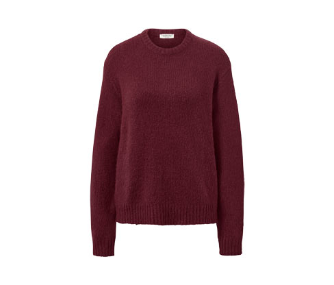 Tchibo - Grobstrickpullover mit Wolle - Damen - Gr. M - bordeaux