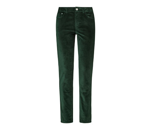 Tchibo - Samthose - Damen - Gr. 38 - dunkelgrün