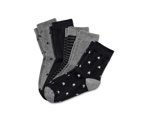 Tchibo - 5 Paar Socken - Damen - Gr. 39-42 - silber