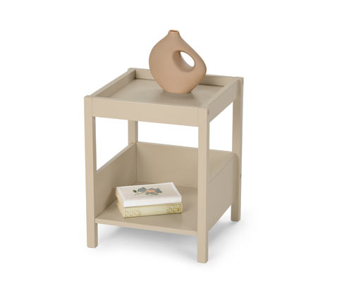 Tchibo - Beistelltisch - 40x40x50cm - beige - Buchenholz