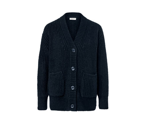 Tchibo - Gerippter Grobstrick-Cardigan - Damen - Gr. XL - dunkelblau