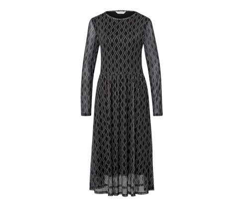 Tchibo - Bedrucktes Mesh-Kleid - Damen - Gr. S - creme/print