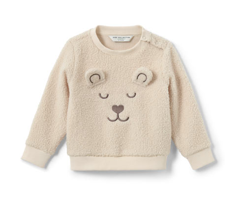 Tchibo - Kinder-Teddy-Sweater - Herren - Gr. 86/92 - creme